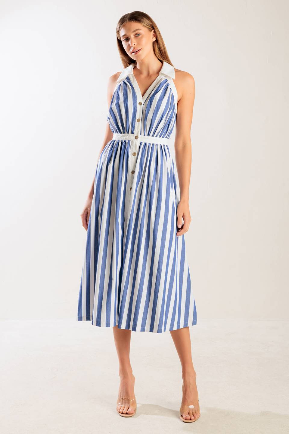 WAIT FOR IT WOVEN MIDI DRESS Flying Tomato